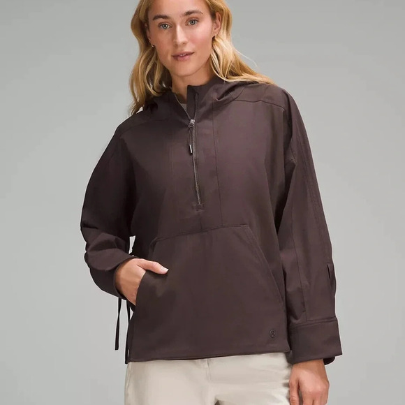 🆕🤎 Lululemon Water Repellent Hooded Anorak - Espresso - Picture 13 of 15